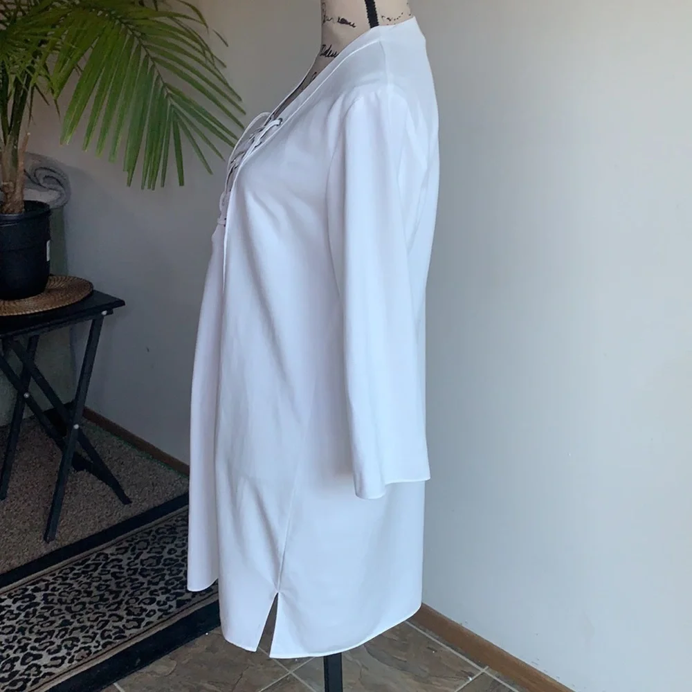 & Other Stories Dress Mini Lace Up White 10